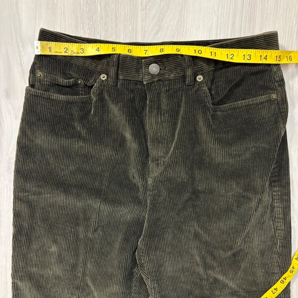 Lauren Ralph Lauren Pant Women Corduroy Olive Green Straight Leg Petite Size 12P - Picture 5 of 15